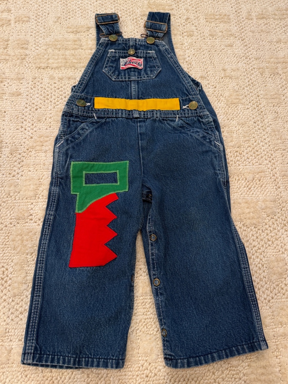 Vintage  Liberty Overall Denim Farmer Bibs Sz 24 M Months USA